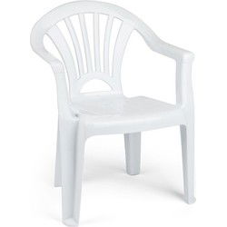 Plasticforte Stoeltje voor kinderen - 8x - wit - 50 cm - kunststof - Kinderstoelen