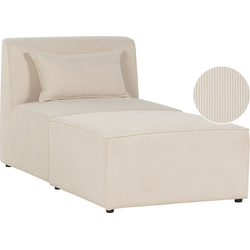 Beliani LEMVIG - Chaise longue-Beige-Corduroy