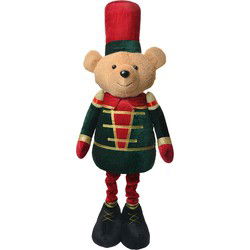 Clayre & Eef Kerstdecoratie Beeld Beer Bruin Textiel