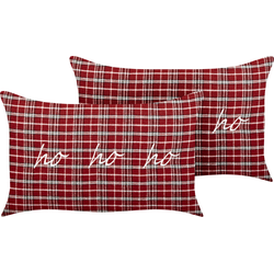 Beliani MOCHI - Sierkussen-Rood-Polyester