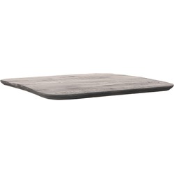 LABEL51 Eetkamertafel Tafelblad Sloppy Edge - Zwart - Mangohout - 70 cm Sloppy