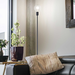 Ideal Lux Microphone - Zwarte Vloerlamp - Modern Design - E27 Fitting