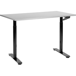 DESTINAS - Verstelbaar bureau - Lichtgrijs - 120 x 72 cm - MDF