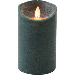 Anna's Collection Led stompkaars - groen - 12,5 x 7,5 cm - wax - LED kaarsen