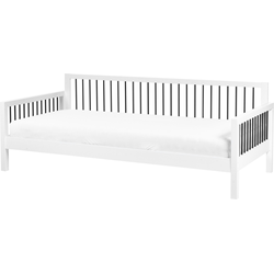 Beliani TRICOT - Onderschuifbed-Wit-Rubberhout