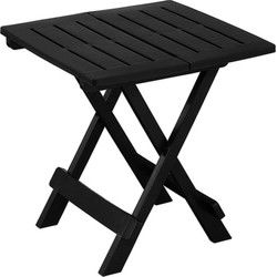 Bijzettafel - Kunststof 45x43x50cm Weerbestendig Klapbaar - Zwart
