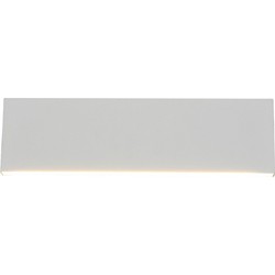Mat wit klein platte boven/onder wandlamp LED 6W 3000K