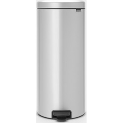 NewIcon Pedaalemmer, 30 liter, kunststof binnenemmer - Metallic Grey