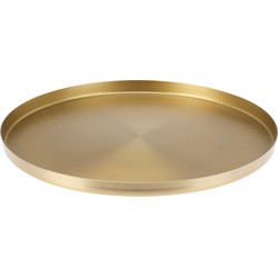 HS Collection Onderbord/kaarsenbord - RVS - mat goud - 30 x 1 cm - Kaarsenplateaus
