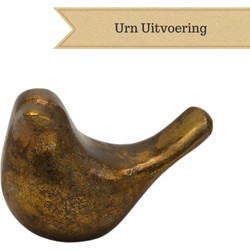 Deco. Vogel - Urntje - Antiek Goud - 10cm