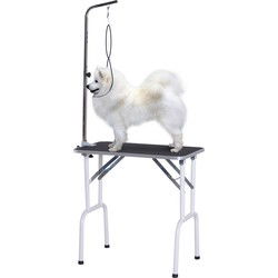4goodz Opvouwbare Trimtafel voor Honden 81x48x80 cm met Metalen Frame Zwart