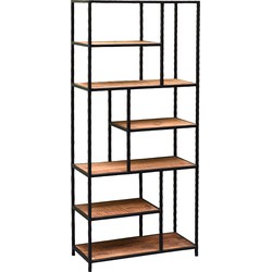 Brix - Boekenkasten Brix - Flow 188cm - Mangohout - Bruin