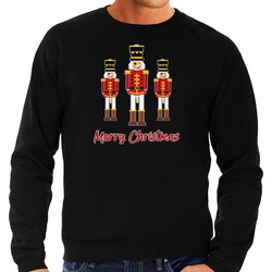 Bellatio Decorations foute kersttrui/sweater heren - Notenkrakers - zwart - piemel/penis L - kerst truien