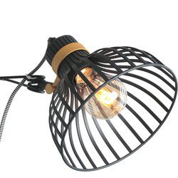 Anne Lighting - wandlamp - Dunbar - zwart - metaal - draadlamp - E27 - 3093ZW