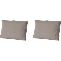 Madison -  Lounge Rugkussen Rib liver - Ca. 43x73 cm - Set van 2