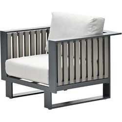 Bologna lounge fauteuil - carbon black - taupe - desert sand