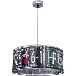 Moderne hanglamp Usa - L:40cm - E27 - Metaal - Zilver