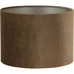 Light & Living - kap - Lubis - bruin - textiel - Ø 20cm - E27 - 2220546