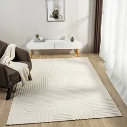 Modern vloerkleed - Medea Japandi Wit - 80 X 150 CM