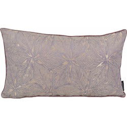Sierkussen Velvet Purple Flower | 30 x 50 cm | Velvet/Polyester