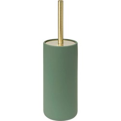 5Five Toiletborstel Savona in houder - kunststeen - groen - 10 x 35 cm - Toiletborstels