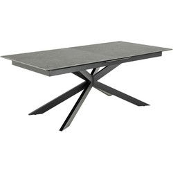 Eettafel Uitschuifbaar - Zwart Keramiek - 240x100x76cm - Jorvik