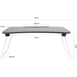 Bedtafel voor laptop, tablet, boek of ontbijt - zwart