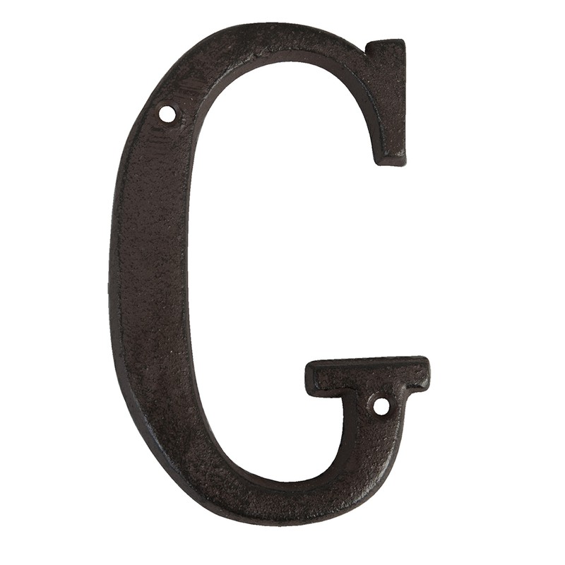 Clayre & Eef IJzeren Letter G  13 cm Bruin Ijzer Decoratie Letters - 