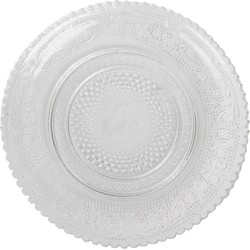 Clayre & Eef Gebaksbord  Ø 15 cm Glas Rond Bord