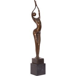 MODERN BRONZEN SCULPTUUR VAN EEN STAANDE VROUW