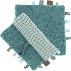 Snoozebaby Snoozebaby Organisch Knuffeldoekje Smokey Green - 25x25 cm