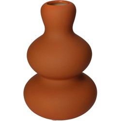 Vase dolomite terra 13.5x13.5x20.4 cm - HD Collection