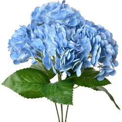 Clayre & Eef Kunstbloem Hortensia Blauw Kunststof
