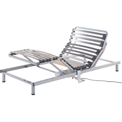 COMFORT - Elektrische lattenbodem - Lichtgrijs - 90 x 200 cm - Staal