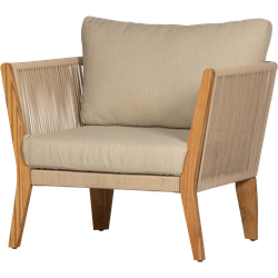 WOOOD San Remo Loungestoelen - Teak - Zand - 70x88x96