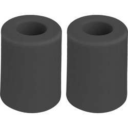 Deltafix Deurbuffer - 2x - deurstopper - zwart - rubber - 50 x 35 mm - Deurstoppers