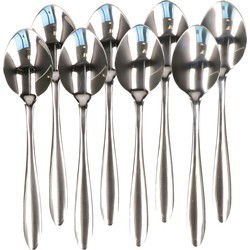 Excellent Houseware Tafelbestek lepels - 12x - RVS - 18,5 cm - bestek - Eetlepels
