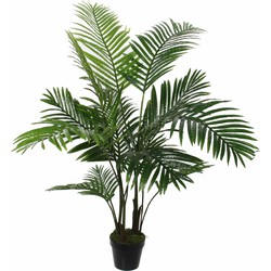 Mica Decorations grote Palm kunstplant - groen - H110 x D90 cm - Kunstplanten