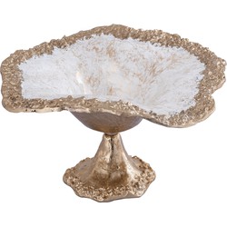 PTMD Liliane Champagne alu bowl on base cream enamel L