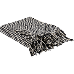 DAMEK - Plaid - Zwart - 125 x 150 cm - Katoen