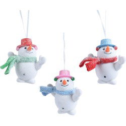 Sneeuwpop plastic l9b5h9.5 cm a3 kerst