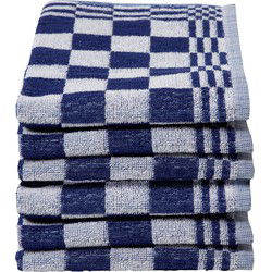 Ten Cate Keukendoekenset - 6 stuks - Geblokt Blauw