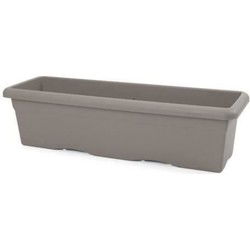 PLASTIKEN Rechthoekige plantenbak - 80 X 33 cm - Taupe