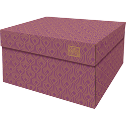 Dutch Design Brand Opbergdoos met Deksel - Doos in Karton - Geschenkdoos - 39x31x21cm - Art Deco Velvet Violet - 1 Stuk