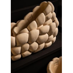 PTMD Bloempot Mikay - 45x20x20 cm - Cement - Wit