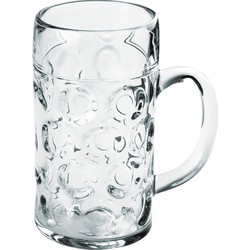 1x Bierfeest glazen/pullen 0,5 liter/halve liter van onbreekbaar kunststof - Bierglazen
