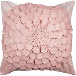 Clayre & Eef Kussenhoes Roze Polyester Bloem