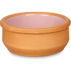 Set 6x tapas/creme brulee serveer schaaltjes terracotta/roze 8x4 cm - Snack en tapasschalen