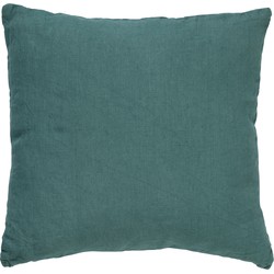 Dutch Decor LINN - Sierkussen 45x45 cm - 100% linnen - effen kleur - Sagebrush Green - groen - Dutch Decor