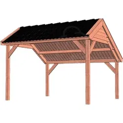 Trendhout douglas kapschuur De Deel, 400 x 340 cm